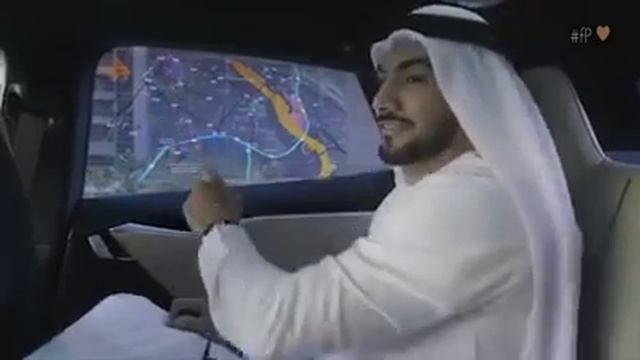 Такси Tesla с автопилотом в Дубае . смотреть онлайн