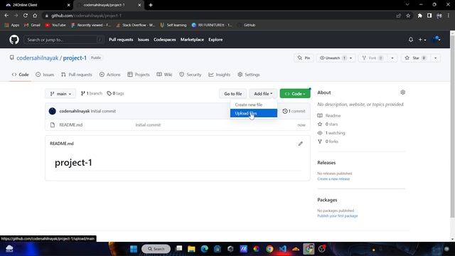 How to upload files/folders/projects on github | Upload Project folder on github (Simple Way)