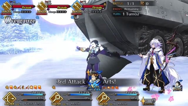 Fate/GO Na LB2 Valkyries (Tesla 2 Turn)