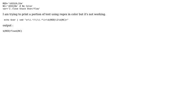 Unix & Linux: How to print a pattern of text in color? смотреть онлайн