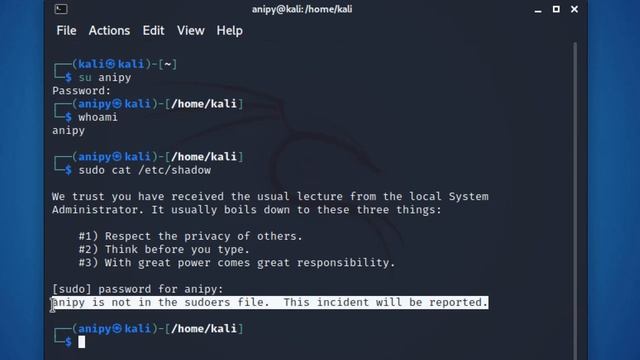 Creating New User in Kali Linux