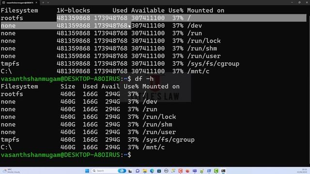 How to Check Disk usage in Linux? #linuxinterviewquestions #performancetesting #interviewquestions