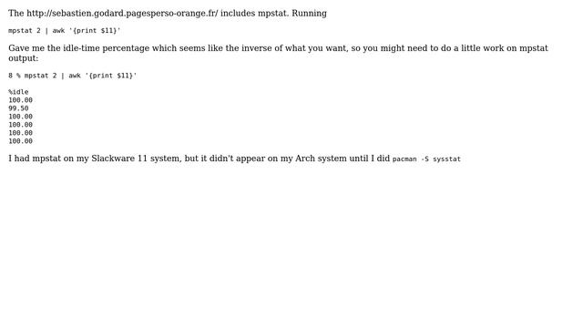 What is a command line alternative to top for finding current CPU utilization that isn't... смотреть онлайн