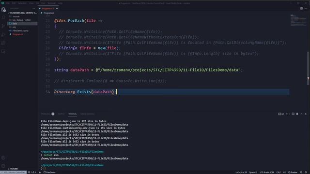 C# Simple File IO - dotnet core 5