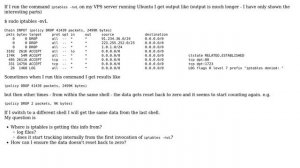 Unix & Linux: How to manage the source data for iptables -v option?