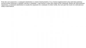 Unix & Linux: Is command substitution syntax, $(), considered to be an operator or a command?