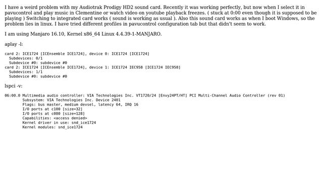 Linux - no sound on external sound card смотреть онлайн