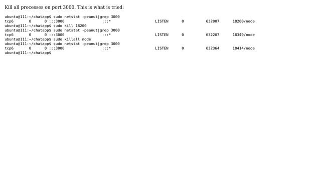 Ubuntu: Kill all processes linked to a port смотреть онлайн