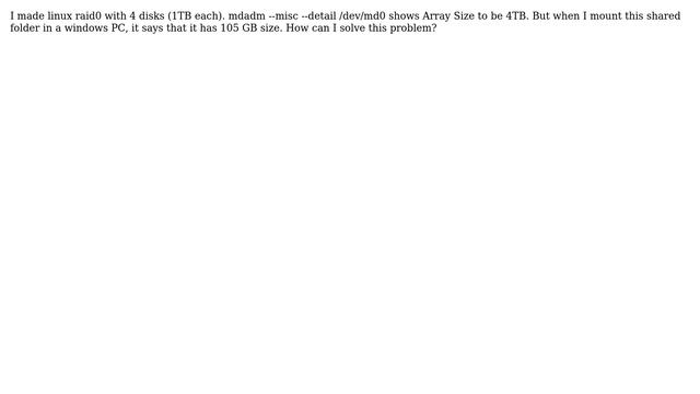 DevOps & SysAdmins: linux raid0 array size