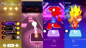 Spider Man Sonic 🆚 Blaze The Cat Sonic 🆚 Knuckles Exe Sonic 🆚 Super Amy Rose | Tiles Hop EDM Rush