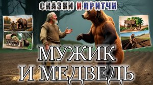 Русская народная сказка "Мужик и медведь" \ Мультфильм «Мужик и медведь: Репа и рожь»