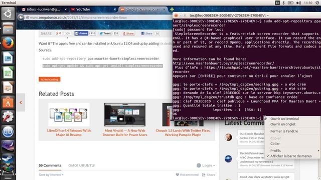 How to install simple screen recorder on ubuntu with tutorial