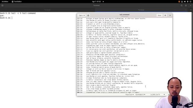 #12 - Basic Linux Command | with Fedora 35 Workstation  | tail command