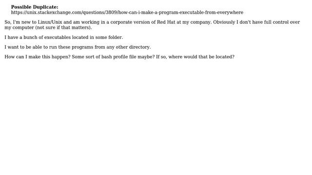 Unix & Linux: add directory to shell profile
