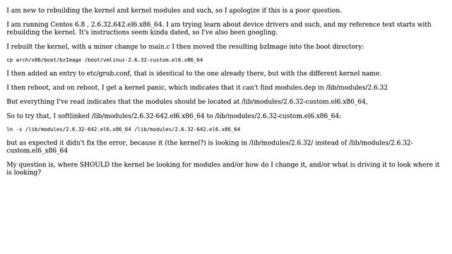 How do I change the modules directory that the kernel searches? смотреть онлайн