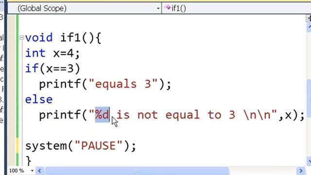 C Language 008 if statement