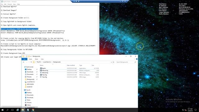 Microsoft Windows Server 2016 : Deploying Bginfo to Endpoints Using Group Policy смотреть онлайн