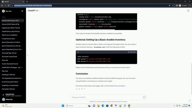 install ansible ubuntu 20 04 pip