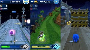Sonic Dash Gameplay Classic Sonic Vs Shadow Vs Badtz Maaru -  Android iOS - Mobile Game