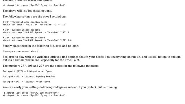 How to increase the acceleration speed of IBM Touchpad and Trackpoint in Xubuntu 17.04? смотреть онлайн
