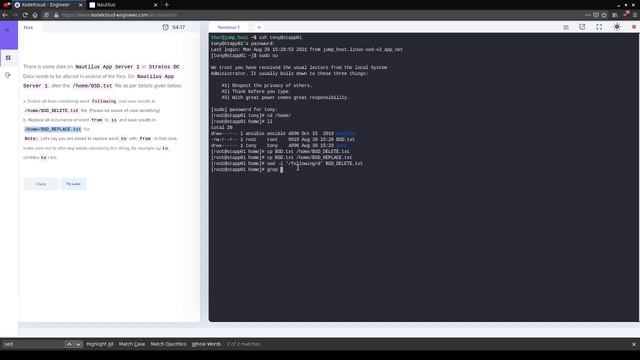 KodeKloud Engineer: Linux String Substitute (sed) смотреть онлайн