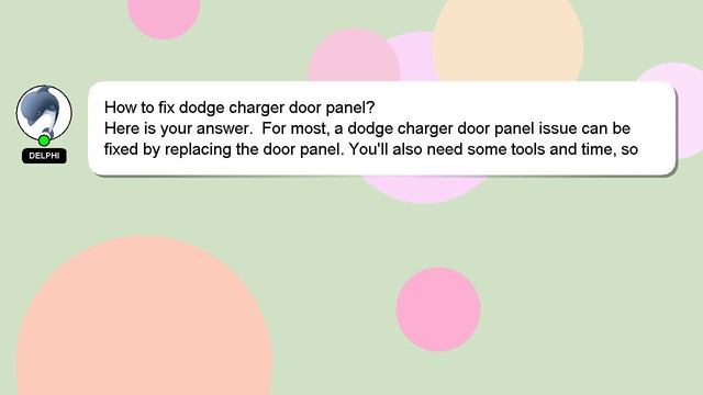 How to fix dodge charger door panel? смотреть онлайн