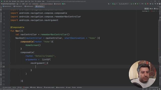 24 - Navigation with arguments - jetpack compose آموزش اندروید جت پک کامپوز смотреть онлайн