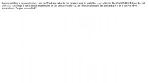 DevOps & SysAdmins: Centos kernel .config file. Where can I find it? (2 Solutions!!)