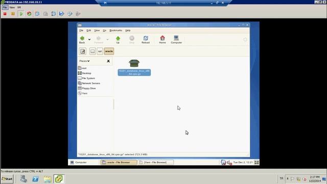Oracle Linux üzerinde Oracle Database 10G kurulumu Part 2