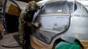 Шевроле Авео.Chevrolet Aveo.Работа пуллером,шпаклевание,грунтование