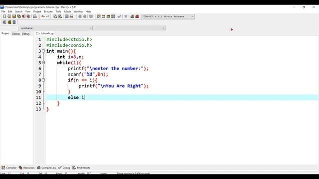 Create Game in C program. C Tutorial For Absolute Beginners #9