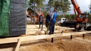 Работа АвтоКрана МАЗ "КЛИНЦЫ" Самый большой Модульный ДОМ.Сборка