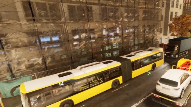 The bus | Линия 142 | Рассвет с освещением Люмен