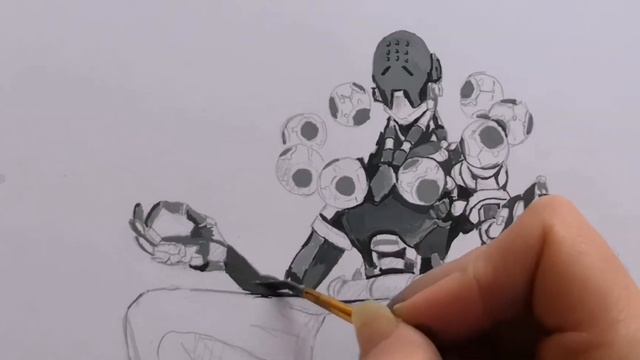 3D.Overwatch/Овервотч. Дзенъятта.Рисунок смотреть онлайн