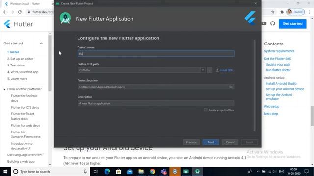01 Flutter setup and first flutter app (Android Studio) Malayalam