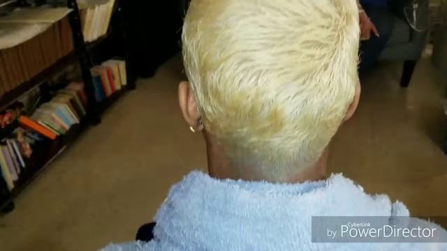 mens hair from black to blond to grey hair.