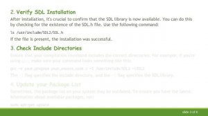 Troubleshooting "fatal error: SDL/SDL.h: No such file or directory" in Ubuntu