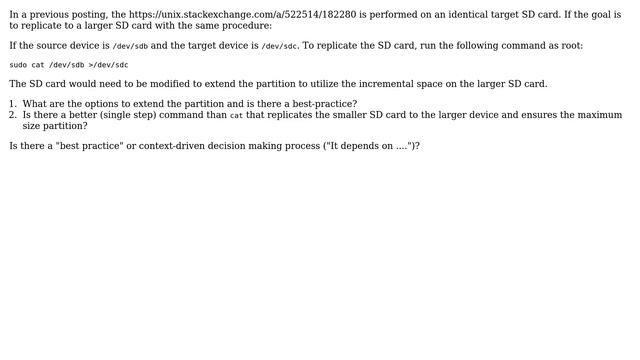 Unix & Linux: Replicating an SD card to a larger SD card смотреть онлайн