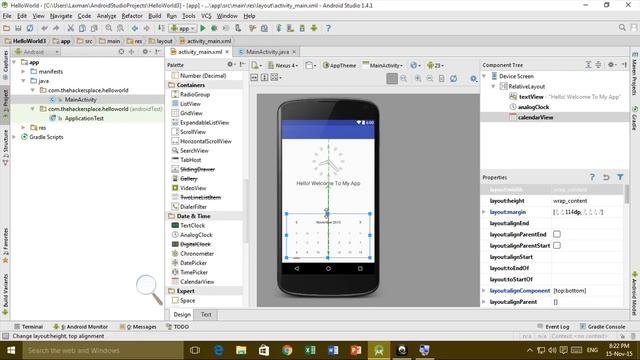 How To Create A Hello World Program In Android Studio смотреть онлайн