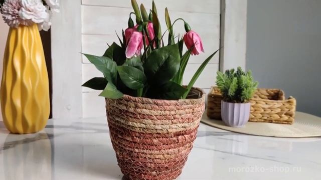 Плетеное кашпо ПАЙЯ, 20х17 см   803307