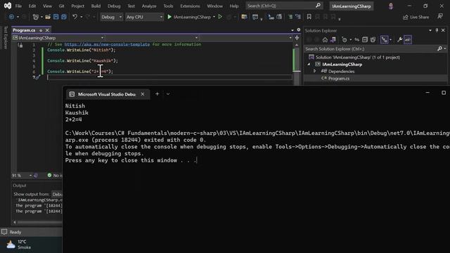 C# Tutorial: Create First HELLO WORLD C# program in Visual Studio Code | C# Tutorial for Beginners