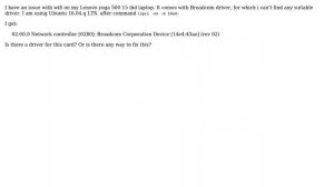 Broadcom driver for Ubuntu