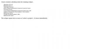 Ubuntu: Facing problem while running eclipse,is the desktop entry correct?