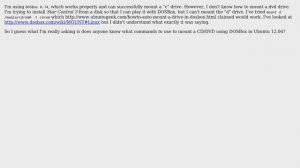 Ubuntu: How to mount a CD/DVD in DOSBOX?