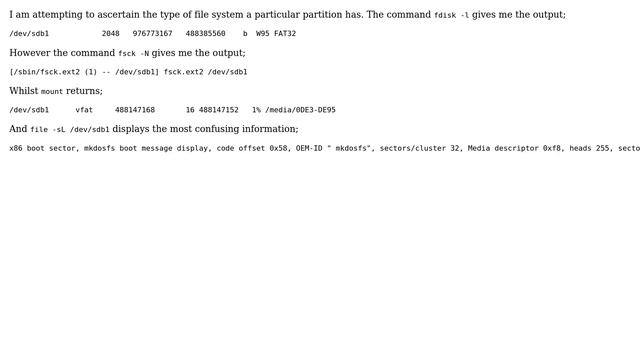 Why do different commands in Linux give me different file system types? смотреть онлайн