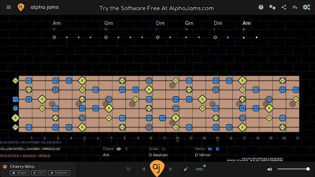 HARD HITTING BLUES Jam Track in D Minor _ Guitar Backing Track (60 BPM)