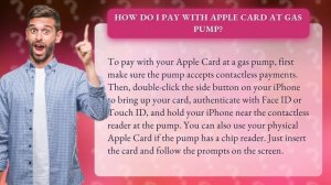 How do I pay with Apple card at gas pump?