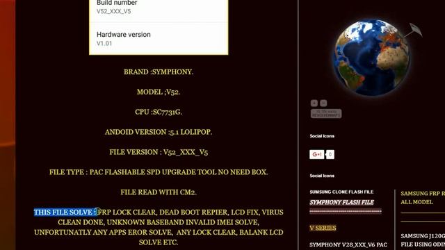 SYMPHONY V52 V52 XX V5 PAC FLASH FILE STOCK ROM FIRMWARE 100% OK смотреть онлайн