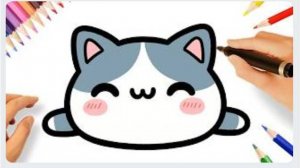 КАК ЛЕГКО НАРИСОВАТЬ МИЛОГО КОТА В СТИЛЕ КАВАИ 😻🐈