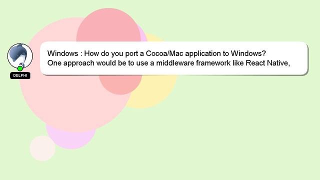 Windows : How do you port a Cocoa/Mac application to Windows? смотреть онлайн